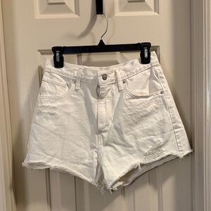 Levi's, Worn Once, White Distressed Jean Shorts